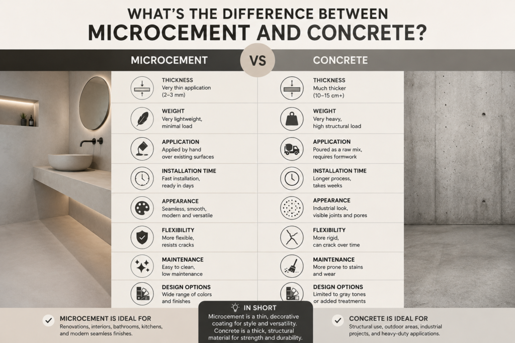 What's the difference between Microcement and Concrete?