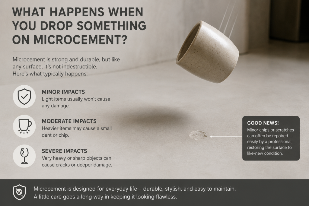 What Happens When You Drop Something on Microcement?