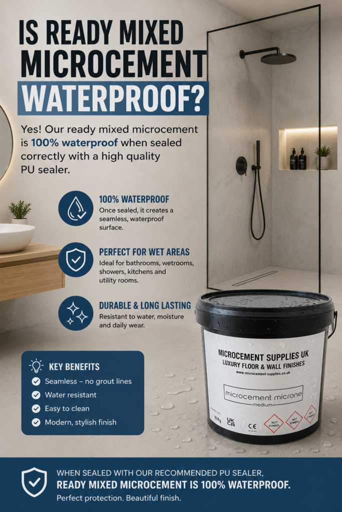 Is Ready Mixed Microcement Waterproof?